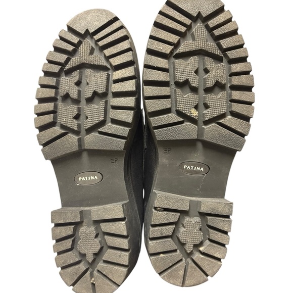 Patina Zoe chunky loafers black leather shoes size 8 - Picture 4 of 6